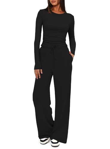 Darong Women's 2 Piece Outfits Long Sleeve Lounge Sets Travel Outfits