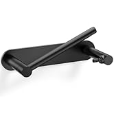 KALLYNB Recessed Toilet Paper Holder Matte Black, Pivoting Lift-Bar No Spring in Wall Tissue Hold...