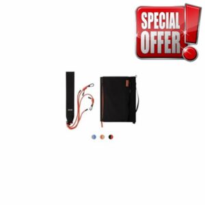 A5 Book & Notebook & Journal Organizer - Large Capacity with Adjustable Shoulder Strap