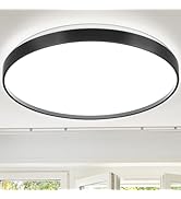 DLLT 35W Crystal Round Flush Mount Ceiling Light, Modern Dimmable LED Close to Ceiling Light Fixt...