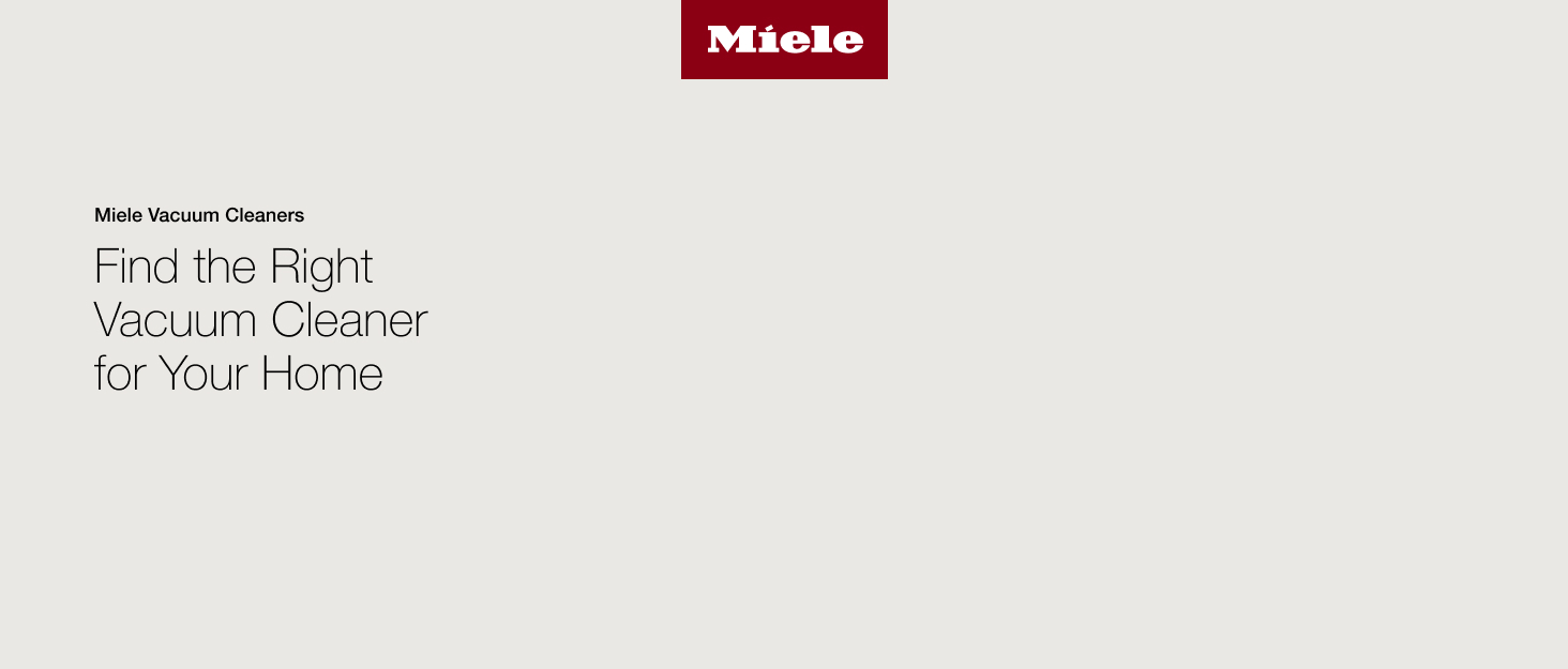 Miele Vacuum Cleaners Brand Story Background