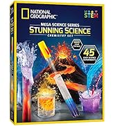 NATIONAL GEOGRAPHIC Amazing Chemistry Set - Mega Chemistry Kit with Over 15 Science Experiments, ...