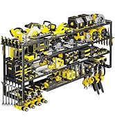 POKIPO 49" W Large Power Tool Organizer Wall Mount, 4 Layer Heavy Duty Loads 600 lbs, Tool Rack H...
