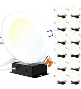 Sunco 12 Pack 4 Inch Ultra Thin LED Recessed Ceiling Lights Slim, Selectable CCT 2700K/3000K/3500...