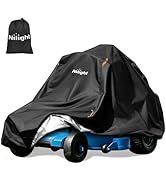 Nilight Zero Turn Mower Cover 76 Inch, 420D Waterproof Zero Turn Cover, Heavy Duty UV Protection,...