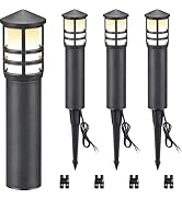 SUNVIE Low Voltage Landscape Lights 3W LED Pathway Lights Low Voltage 3000K Landscape Lighting 12...