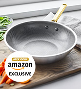 GreenPan, Apex Gold, PFAS-Free Ceramic Nonstick, Hybrid Stainless Steel