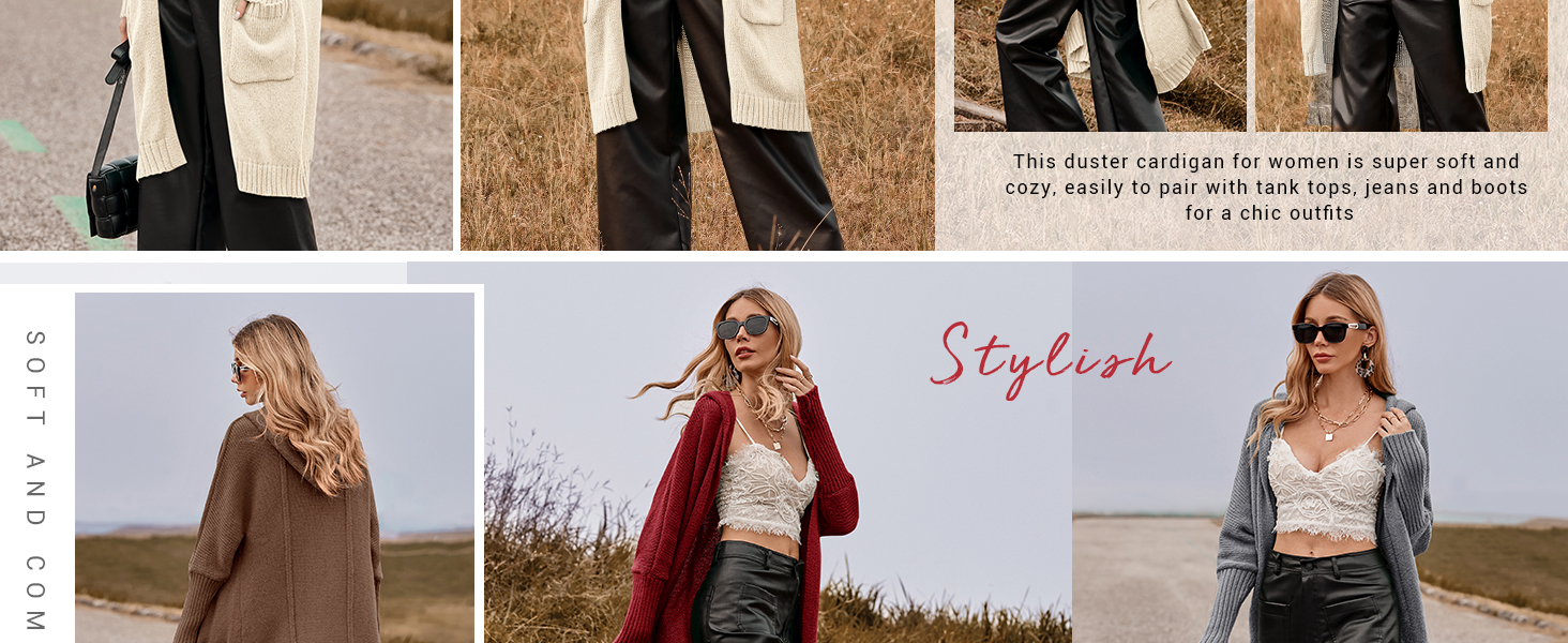 Oversized Hooded Cardigans