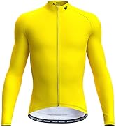 Wulibike Men's Cycling Jerseys Long Sleeve Bike Biking Shirts Full Zip with Pockets Road Bicycle ...