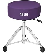 AKLOT Drum Throne, Hydraulic Round Drum Stool, 4.1in Memory Foam Seat, Adjustable Heavy Duty Chai...