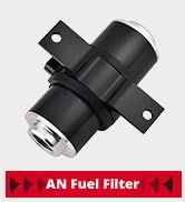 EVIL ENERGY Inline Fuel Filter 10 Micron with 6AN 8AN 10AN Adapter&Bracket Clamp 50MM Universal