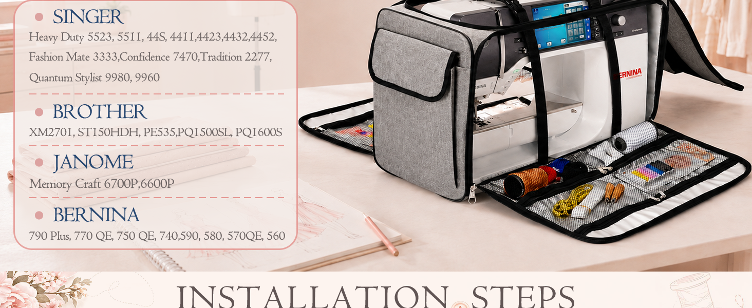 CAB55 Rolling Sewing Machine Case