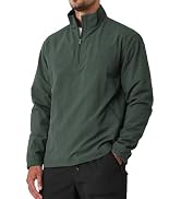 Aulemen Men's Casual Quarter Zip Pullover Windproof Lightweight Jackets Outdoor Athletic Hiking G...