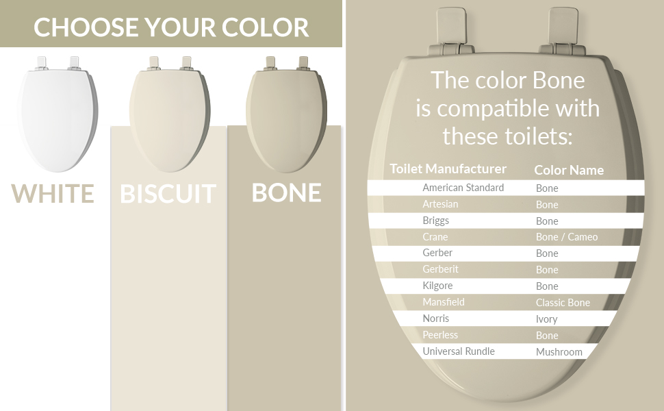 removes for easy cleaning, slow close toilet seat, perfect adjustable fit, wood seat, easy install
