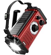 10000mAh Emergency Radio, Solar Radio, Hand Crank Radio, NOAA AM FM Weather Radio, 4 Charging Met...