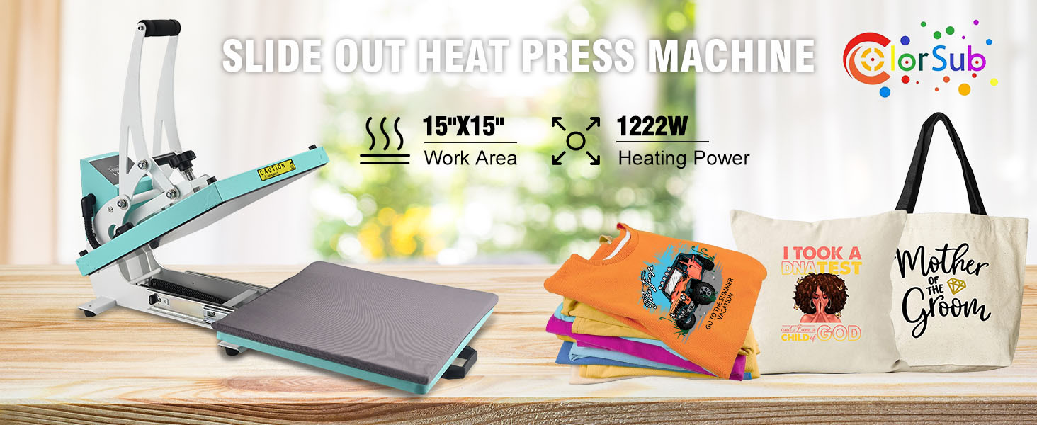Heat Press 15x15 pull out