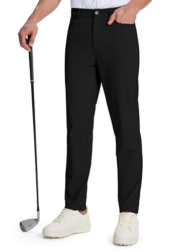 Willit Mens Golf Pants 5 Pockets Stretch Work Dress Pants 28"/30"/32" Lightweight Casual Slacks