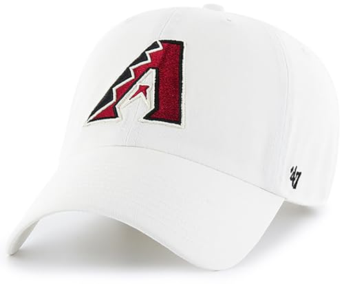 47 MLB White Team Color Primary Logo Clean Up Adjustable Strap Hat Cap