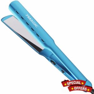 7MAGIC 1.7" Nano Titanium Wide Flat Iron Hair Straightener for Thick Hair