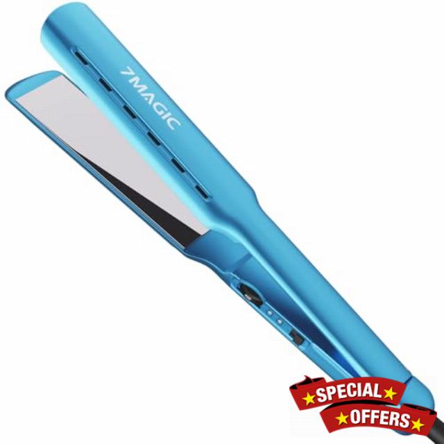 7MAGIC 1.7" Nano Titanium Wide Flat Iron Hair Straightener for Thick Hair