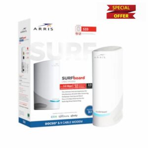 Arris Surfboard S33 DOCSIS 3.1 Multi‑Gig Cable Modem | 2.5Gbps + 1Gbps Ethernet Ports | Works with Xfinity