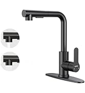 Kitchen Faucets, Kitchen Faucet with Pull Down Sprayer and Deck Plate, Commercial Utility Kitchen...