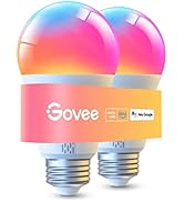 Govee Smart Light Bulbs, WiFi & Bluetooth Color Changing Light Bulbs, Music Sync, 54 Dynamic Scen...