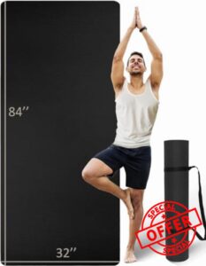 Extra Long & Wide Thick Yoga Mat for Tall Men & Women