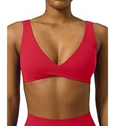 PAVOI ACTIVE Yoga Racerback Bras for Women - Buttery Soft Low Support Scoop Neck Y-Back Thin Stra...