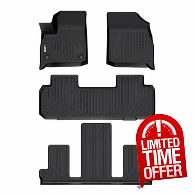 HAFIDI® Floor Mats Fit for 2018-2024 Buick Enclave All Weather Protection TPE Anti-Slip Automotive Floor Liners