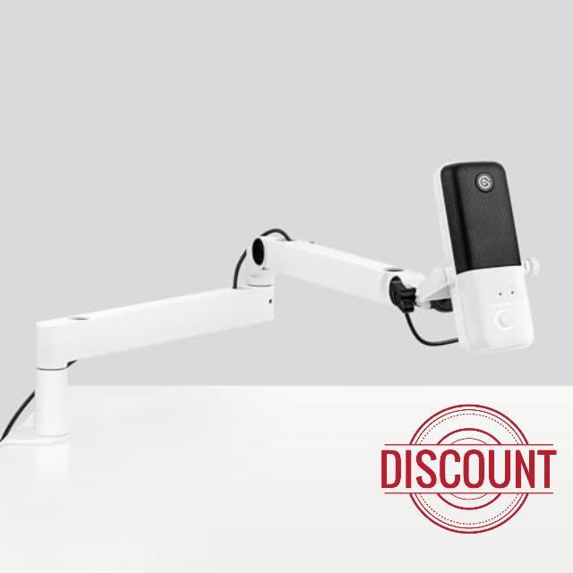 Elgato Wave:3 White with Mic Arm Low Profile