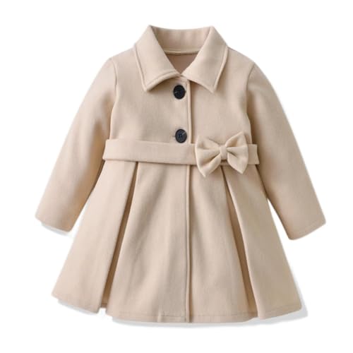 Toddler Baby Girl Clothes Jacket Coat Long Sleeve Solid Color Buttons Dress Coat Fall Winter Outfi