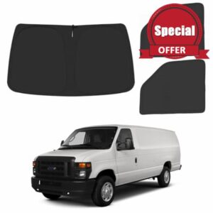 Front Windshield ＆ Side Window Sun Shade for 1992-2025 Fo-rd E-Series E-150 E-250 E-350 E-450 Van Motorhome