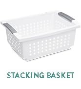 Sterilite 12-Pack Medium Ultra Basket, Open Top Plastic Storage Organizer, White - Classic Basket...