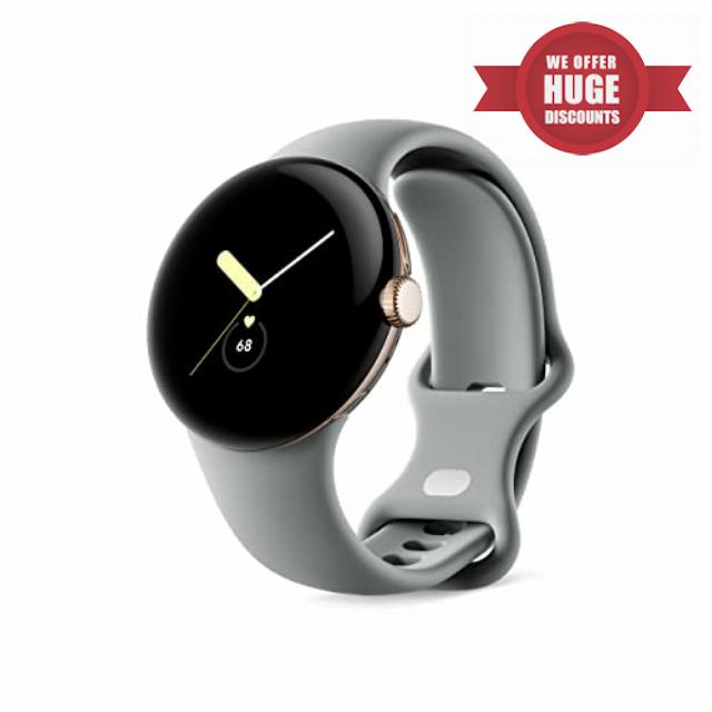 Google Pixel Watch 1st Gen (Previous Model) - Android Smartwatch with Fitbit Activity Tracking - Heart Rate Tracking Watch - Champagne Gold Stainless Steel case with Hazel Active band - LTE