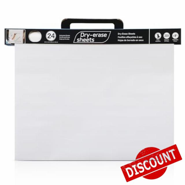 Lincia 24 Pcs Dry Erase Sheets Static White Board Wallpapers 24" x 31.5" Perforated Whiteboard Paper Rolls 24 Sheets Dry Erase Stickers for Walls Tables Windows Refrigerator Whiteboard