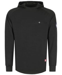 BOCOMAL FR Hooded T Shirts Utility Pocket Fire Resistant Summer Hoodie NFPA2112 CAT2 Flame Retardant FRC Welding Work Shi