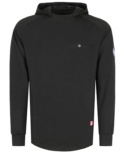 BOCOMAL FR Hooded T Shirts Utility Pocket Fire Resistant Summer Hoodie NFPA2112 CAT2 Flame Retardant FRC Welding Work Shi