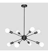 LASENCHOO 6 Lights Sputnik Chandeliers, Modern Semi Flush Mount Ceiling Light Fixture Mid Century...