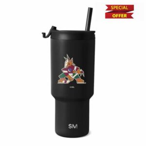 Simple Modern Officially Licensed NHL 30 oz Tumbler with Flip Lid and Straws | Hockey Insulated Cup Stainless Steel | Gifts for Men Women | Trek Collectio