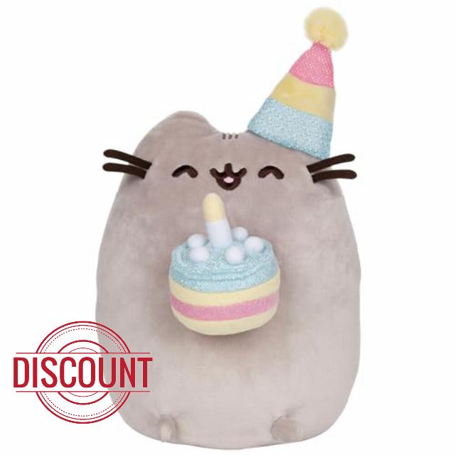 GUND Pusheen Birthday Cake Plush Stuffed Animal Cat