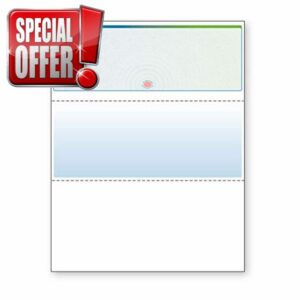 DocuGard Blue/Green Sunburst Premier Prismatic Top High Security Check Paper - QuickBooks & Laser/Inkjet Printer Compatible - 13 Security Features - 500 Blank Business Checks (04565)