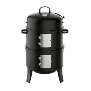 3-in-1 Heavy Duty Outdoor BBQ Grill with Thermometer