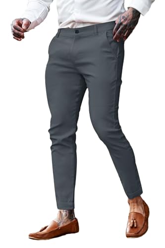 GINGTTO Mens Dress Pants Slim Fit Chino Pants for Men Stretch