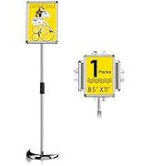 AceShow Floor Standing Sign Holder 8.5 x 11 Inch, Adjustable Sign Holder Stand for Display, Both ...