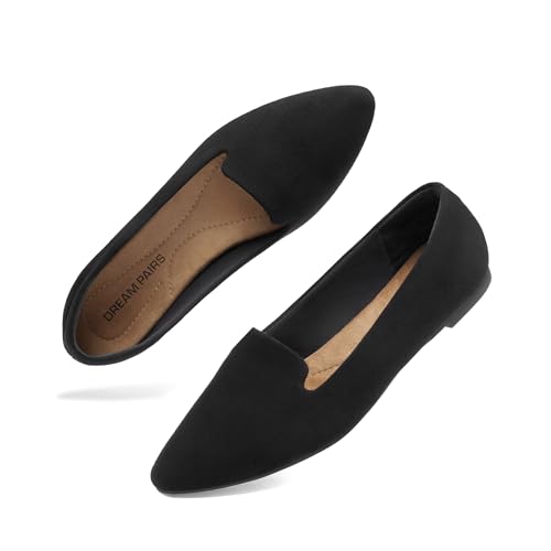 DREAM PAIRS Women's Pointed Toe Slip-On Dressy Flat Shoes Comfortable Business Casual Dress Shoes for Office Work