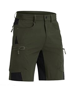 CRYSULLY Men's Hiking Cargo Shorts Outdoor Summer Lightweight Quick Dry Casual Shorts with 5 Pocke