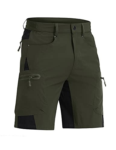 CRYSULLY Men's Hiking Cargo Shorts Outdoor Summer Lightweight Quick Dry Casual Shorts with 5 Pocke