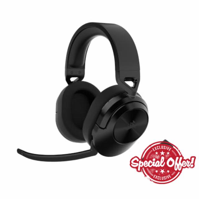 Corsair HS55 Wireless Multiplatform Lightweight Gaming Headset with Bluetooth - Dolby 7.1 Surround Sound - iCUE Compatible - PC