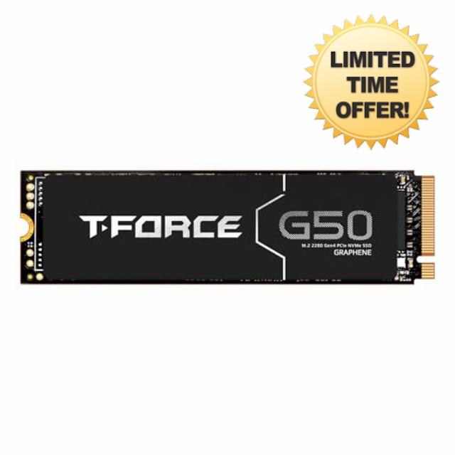 TEAMGROUP T-Force G50 512GB SLC Caching 3D TLC NAND NVMe InnoGrit PCIe Gen4x4 M.2 2280 Gaming SSD with Ultra-Thin Graphene Heat Spreader Works with PS5 Read/Write 5000/2500 MB/s TM8FFE512G0C129